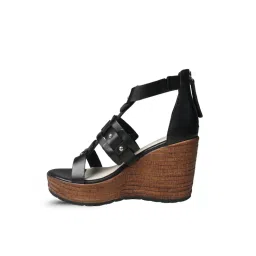 EZOK W-1005 Lightweight Comfort Black Sandal Heels image 5