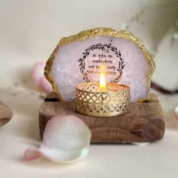 home arte White Stone Figurine Tea light Holder-picture-32