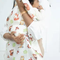 A Toddler Thing White & Red  Printed Cotton 110 GSM Bath Towel image 5