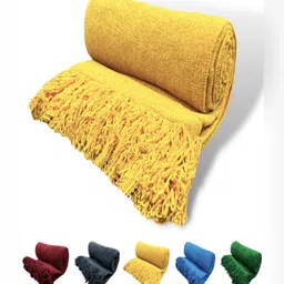 Fashion Throw Yellow Mild Winter 233 GSM Double Bed Blanket-image-18