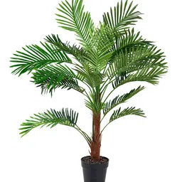 Pure Home and Living Green Faux Mini Palm Potted Plant image 3