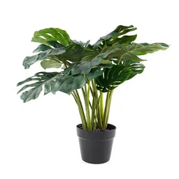 Pure Home and Living Green Faux Monstera Potted Plant image 4