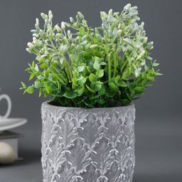 TAYHAA Grey & White Textured Ceramic Planter-picture-9