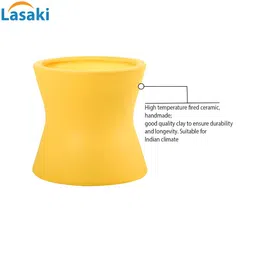 LASAKI Yellow Ceramic Planter image 5
