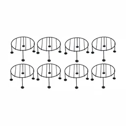 appeasy Black 8-pcs Circular Metal Pot Stand image 1