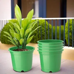 Kuber Industries 5-Pcs Green Durable Planters image 1