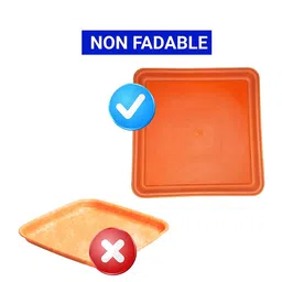 TRUSTBASKET Brown 6-Pcs Square Saucers Planters image 3