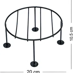 appeasy Black 8-pcs Circular Metal Pot Stand image 3