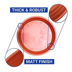 TRUSTBASKET Brown 6-Pcs Round Saucers Planters image 3