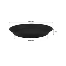 TRUSTBASKET 3 Pcs Black Brand Logo Detailing Planter Saucers image 5