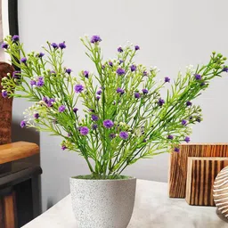 Homesake Purple 4 Pieces Silk Faux Flowers Millet Bunch Artificial Flowers-picture-13