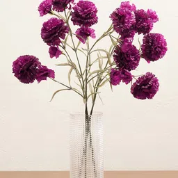 Pure Home and Living Purple Carnation Artificial Flowers image 3