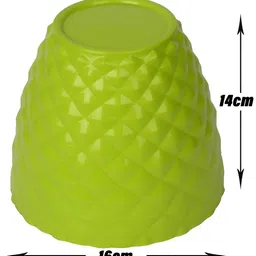 Kuber Industries Red & Green 3 Pieces Diamond Flower Planters image 2