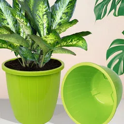 Kuber Industries Green 4 Pieces Duro Flower Planters image 4