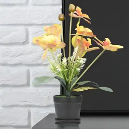 royaloak Seven Heads Butterfly Orchid Flowers - Orange - 16 Inches-picture-33