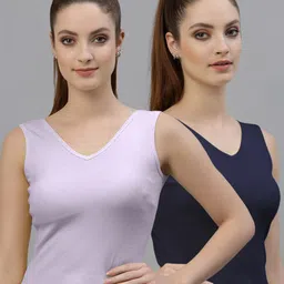 Friskers Pack of 2 V-Neck Cotton Fitted Tops-picture-34