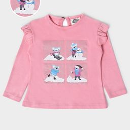 MiArcus Infant Girls Graphic Printed Round Neck Cotton Regular Top-picture-23