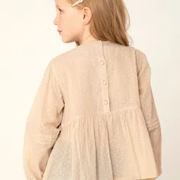 Cherry Crumble Beige Ruffle Regular Top image 5
