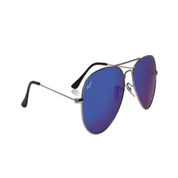 RESIST EYEWEAR Unisex Blue Lens & Silver-Toned Aviator Sunglasses with UV Protected Lens-picture-26