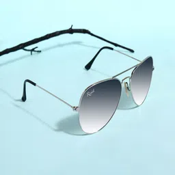 RESIST EYEWEAR UnisexAviator Sunglasses with UV Protected Lens AIRCRAFTS SILVER BLACK DC-image-21