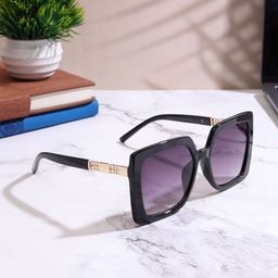 DressBerry Unisex Black Square Sunglasses with UV Protected Lens V30022-C1-picture-38
