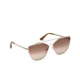 Tom Ford Women Brown Lens & Gold-Toned Cateye Sunglasses - FT0563 64 28G-Rose image 1