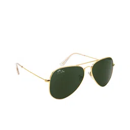 AISLIN Unisex Green & Gold-Toned Full Rim Aviator Sunglasses-picture-16