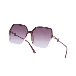 HASHTAG EYEWEAR Women Square Sunglasses with Polarised and UV Protected Lens TT-D-3020 BR image 2