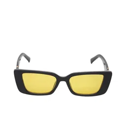GARTH Unisex Yellow Lens & Black Square Sunglasses with UV Protected Lens image 4