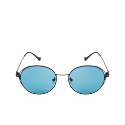 Ted Smith Women Green Lens & Black Round Sunglasses with UV Protected Lens TS-9068S_BLK image 2