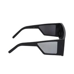 GARTH Unisex Silver Lens & Black Square Sunglasses with UV Protected Lens image 5