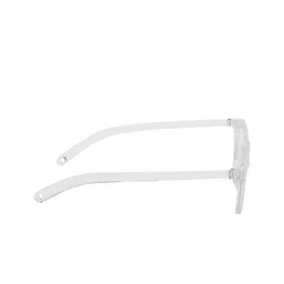 GARTH Unisex Clear Lens & White Square Sunglasses with UV Protected Lens image 4
