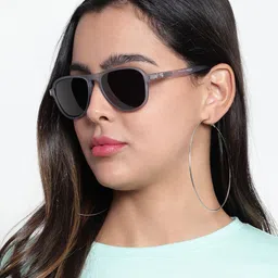 Woggles Unisex Aviator Sunglasses with Polarised Lens-WOAV-02-M10-1091-U image 3