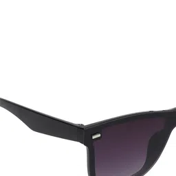 GARTH Unisex Grey Lens & Black Wayfarer Sunglasses with UV Protected Lens image 2