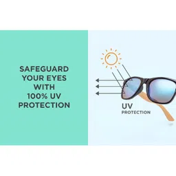 SUNNIES Unisex Purple Lens & Black Rectangle Sunglasses with UV Protected Lens SUNNIES-048 image 2