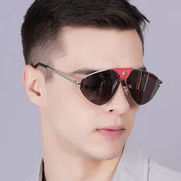 Mast & Harbour Men Silver-Toned Oversized Sunglasses with UV Protected Lens M&HSG-03 image 5