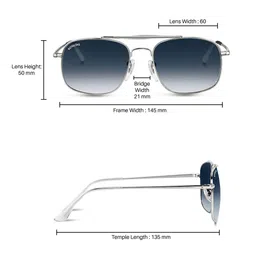 ROYALTAIL Unisex Square Sunglasses with UV Protected Lens RT-SUNG-025 image 3