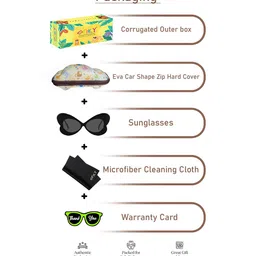 Spiky Kids Butterfly Sunglasses with UV Protected Lens 1673_blk_blk image 2