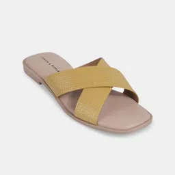 LEMON & PEPPER Textured Open Toe Flats-picture-16