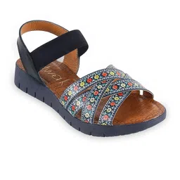 Catwalk Printed Strappy Leather Open Toe Flats-picture-17