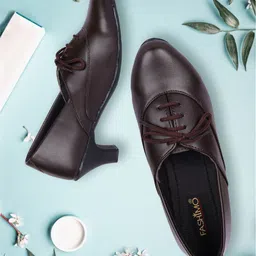 FASHIMO Women Brown Ballerinas with Bows Flats-picture-26