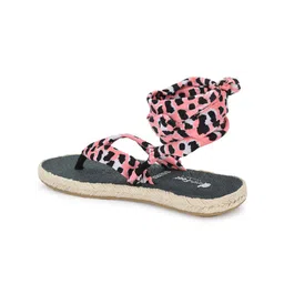 FRESH 1947 FEET Women Printed Open Toe T-Strap Flats image 2
