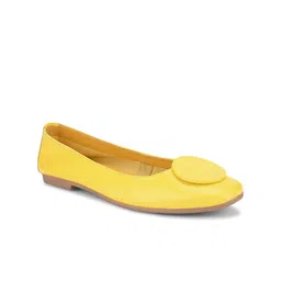 Alleviater Buckled Square Toe Leather Ballerinas image 5