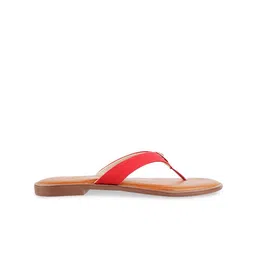 Wet Blue Women Red Colourblocked Open Toe Flats image 2