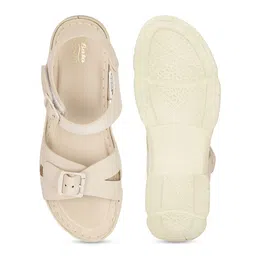 bata comfit Bata Women Open Toe Flats with Buckles image 4