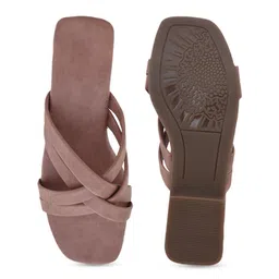 XE Looks Open Toe No Back Strap Flats image 3