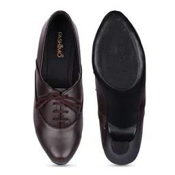 FASHIMO Round Toe Block Heeled Pumps image 5