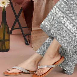 ICONICS Embellished Open Toe Flats image 2