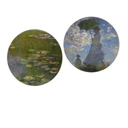 Round Green Stroll By The Lake Canvas Art Print By The Artment image 2