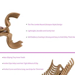 Softwrap Women Set of 3 Spiral Claw Clip image 5